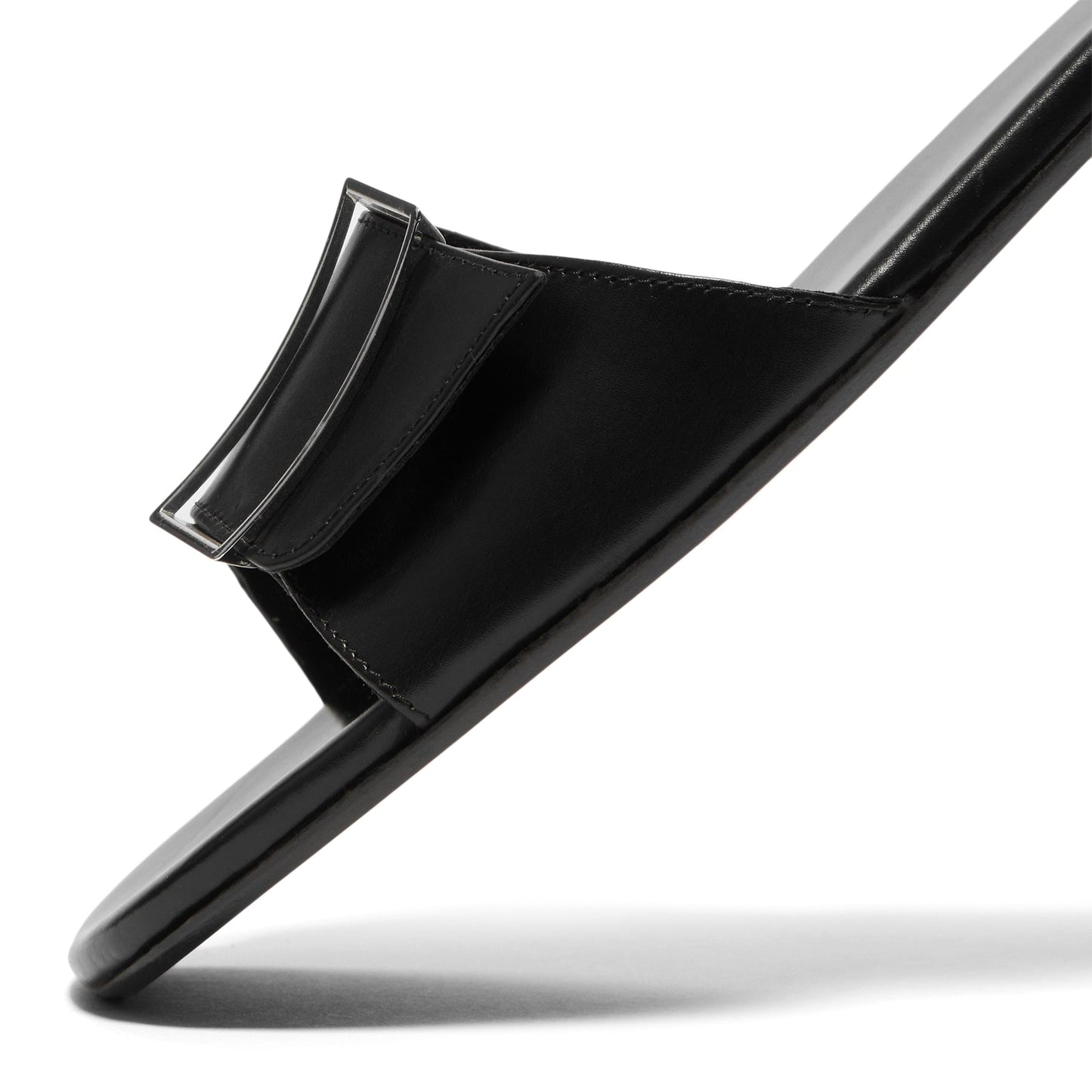 Jude Floor Flat (Black Leather)