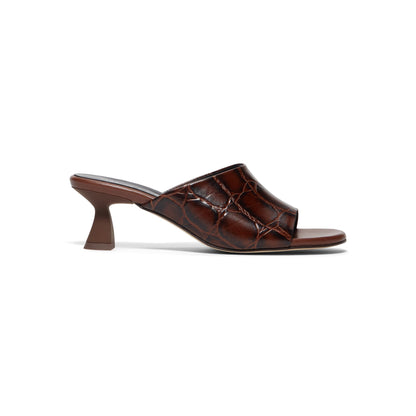 Miista Talita Brown Coco Mule Sandals (Brown)