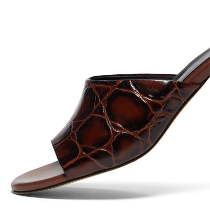 Miista Talita Brown Coco Mule Sandals (Brown)