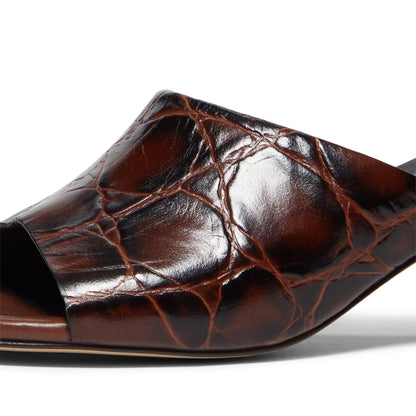 Miista Talita Brown Coco Mule Sandals (Brown)