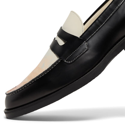 DUKE + DEXTER Wilde Advanced Guard Penny Loafer (Black/White)