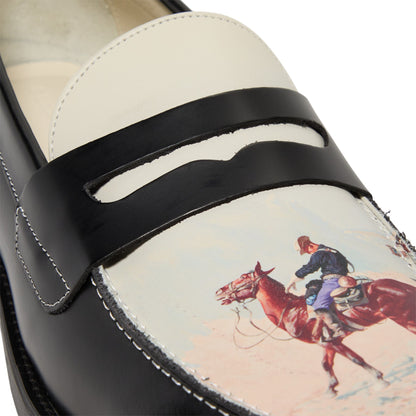 DUKE + DEXTER Wilde Advanced Guard Penny Loafer (Black/White)