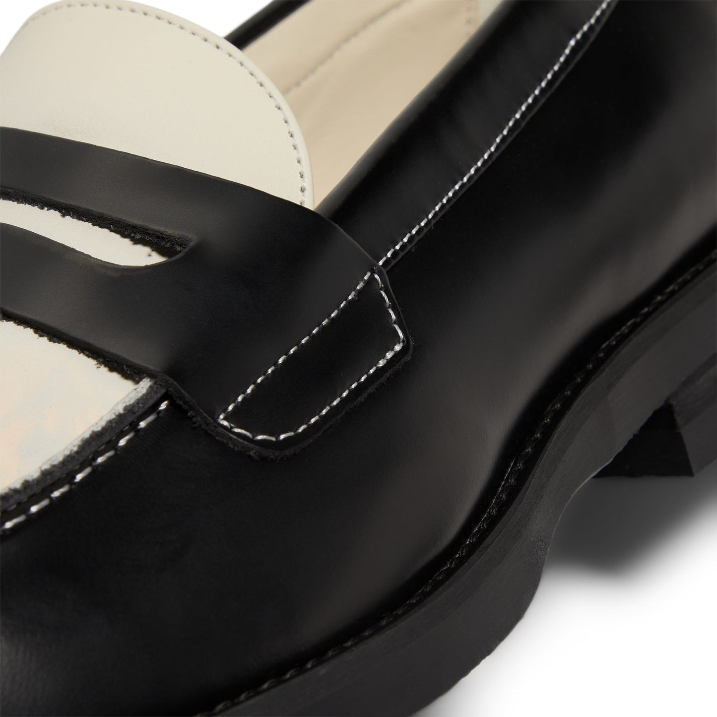 DUKE + DEXTER Wilde Advanced Guard Penny Loafer (Black/White)