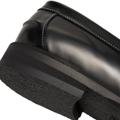 DUKE + DEXTER Wilde Penny Loafer (Black/White)