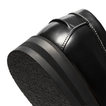 DUKE + DEXTER Wilde Black White Penny Loafer Womens (Black/White)