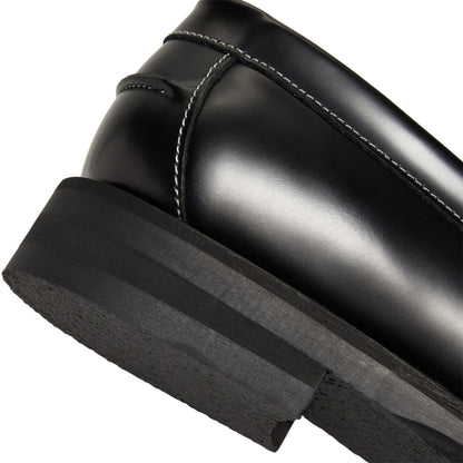 DUKE + DEXTER Wilde Kiss Penny Loafer (Black/White)