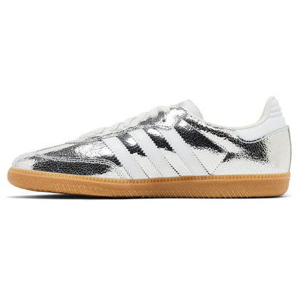 Adidas Samba OG Silver Metallic Cracked Leather (W)