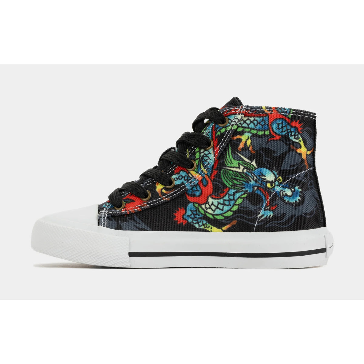 Ed Hardy Dragon Tattoo High Top Black White (PS)