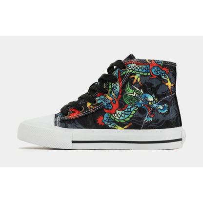 Ed Hardy Dragon Tattoo High Top Black White (PS)