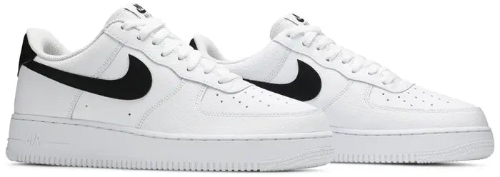 Nike Air Force 1 Low '07 White Black Pebbled Leather