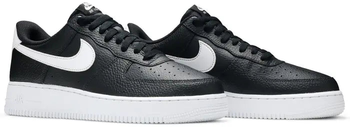 Nike Air Force 1 Low '07 Black White Pebbled Leather