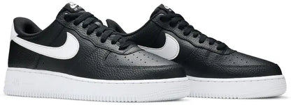 Nike Air Force 1 Low '07 Black White Pebbled Leather