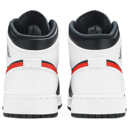 Jordan 1 Mid White Black Chile Red (GS)