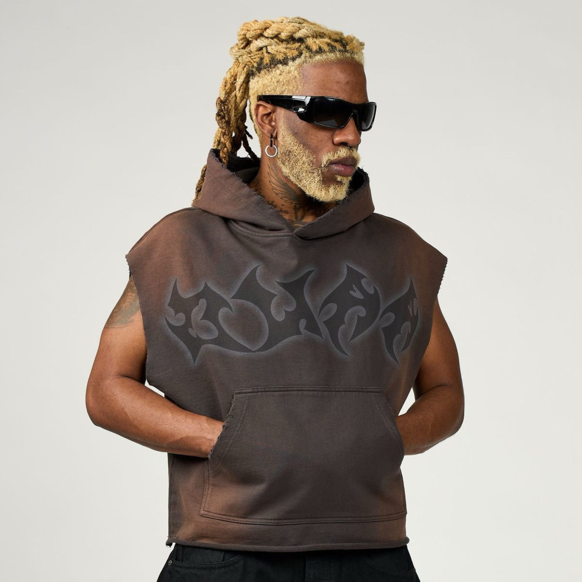 DUAA "Blade" Hoodie (Bleached Black)