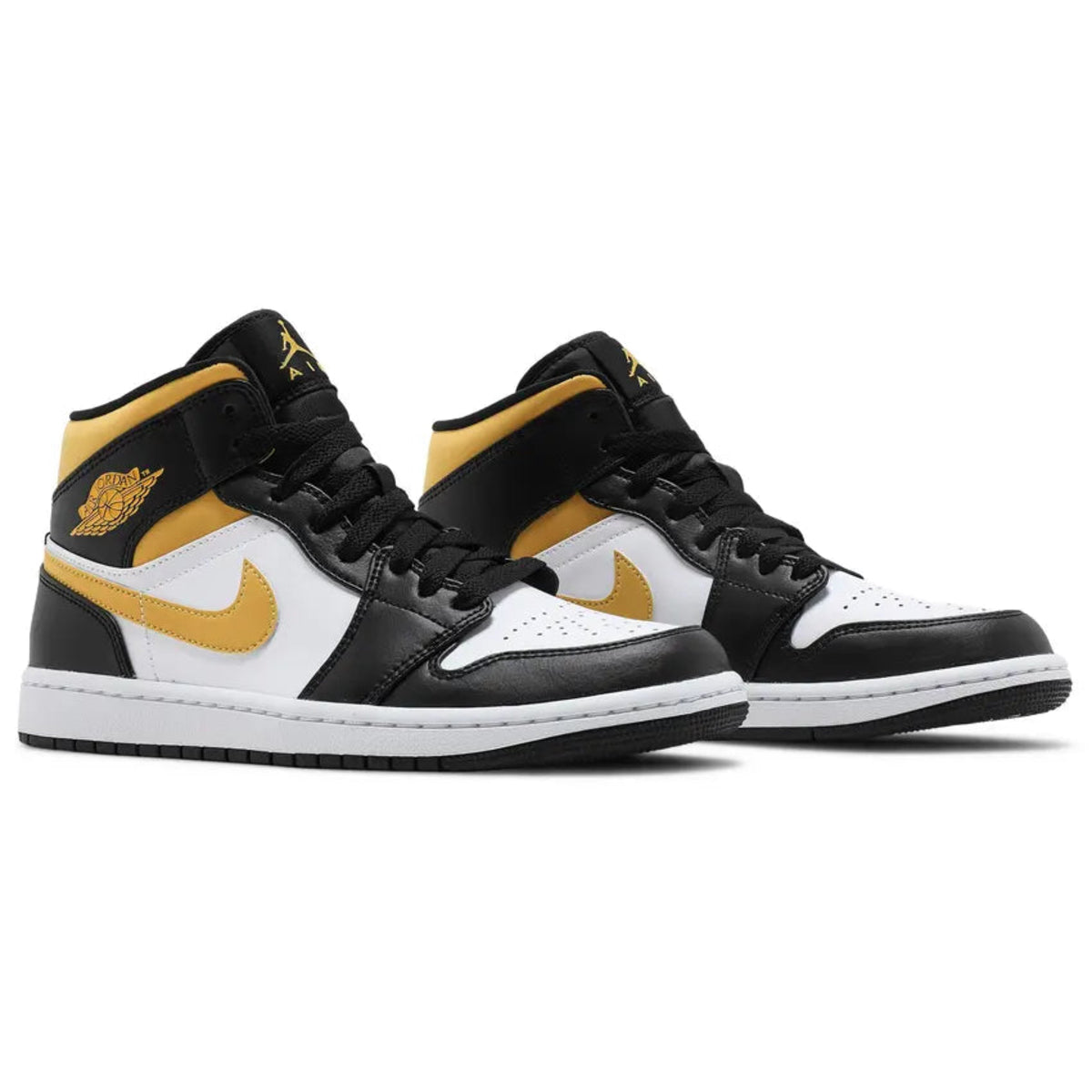 Jordan 1 Mid White Pollen Black