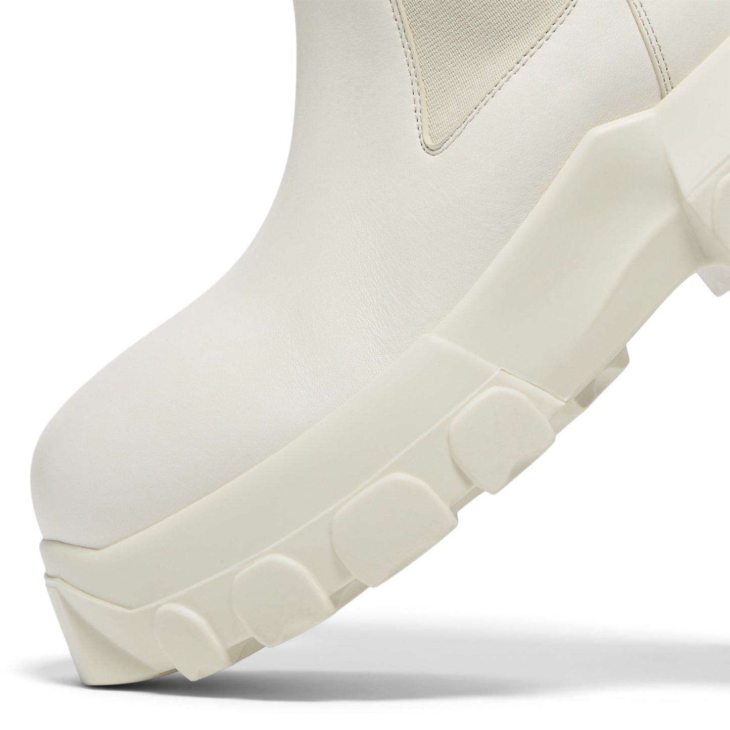 Rick Owens Beatle Bozo Tractor Boots (Milk)