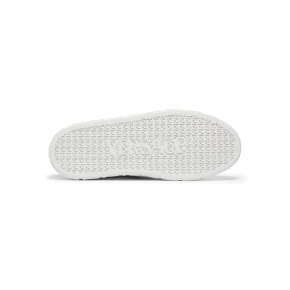 Versace Embroidered Greca Sneakers (White/Purple)