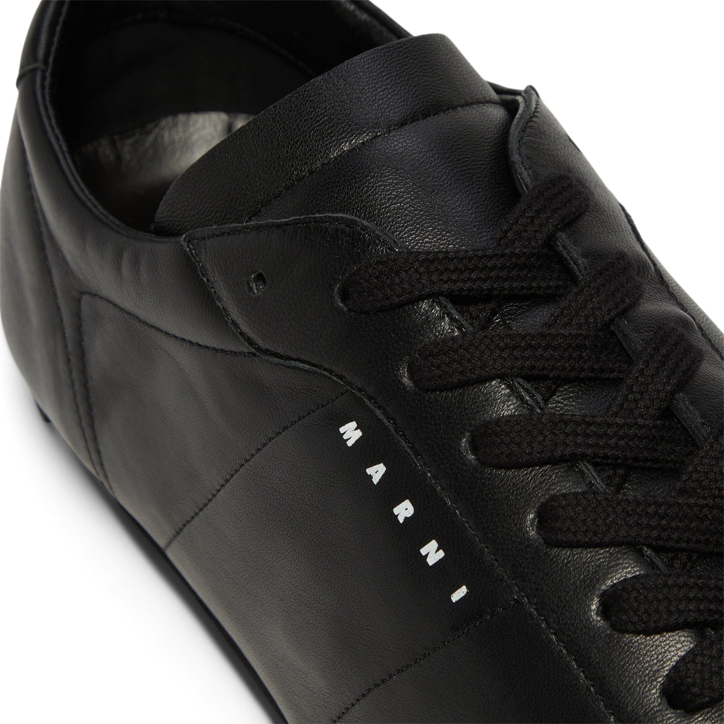 MARNI Nappa Leather Softy Soccer Sneaker (Black)