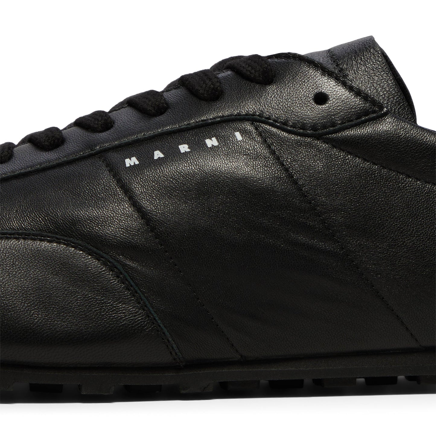 MARNI Nappa Leather Softy Soccer Sneaker (Black)
