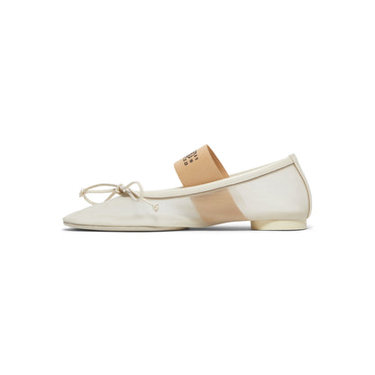 MM6 Maison Margiela Anatomic Numeric Ballerinas (Bleached sand)