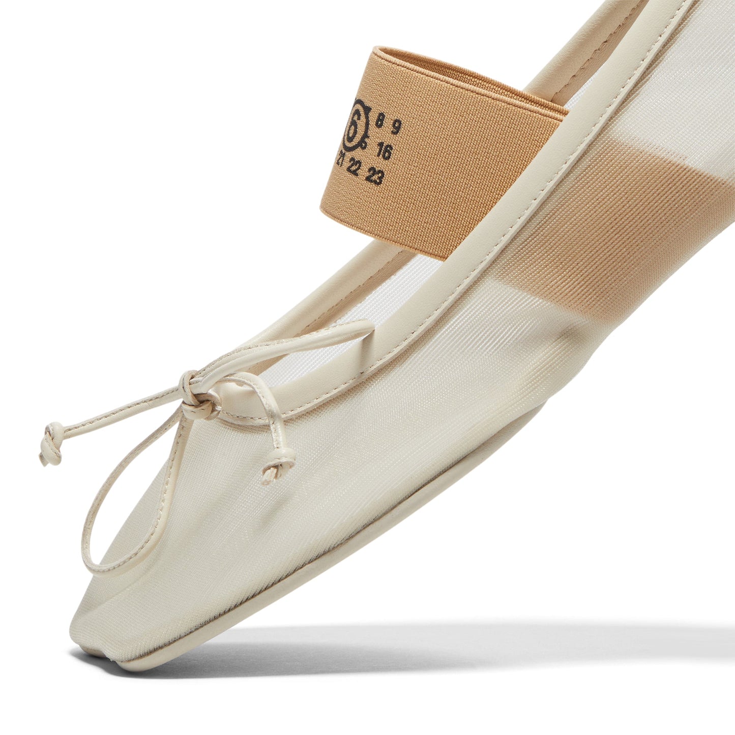 MM6 Maison Margiela Anatomic Numeric Ballerinas (Bleached sand)