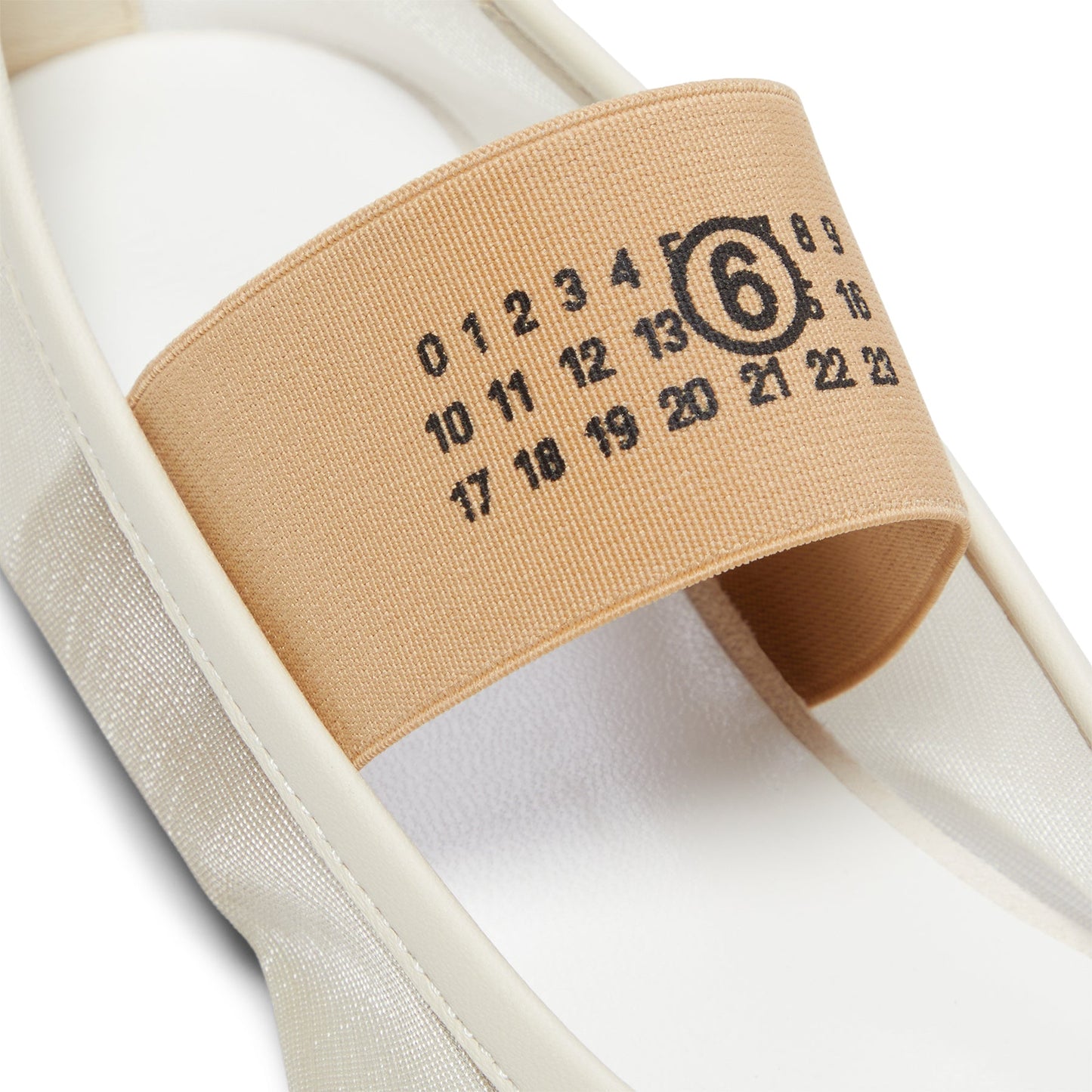 MM6 Maison Margiela Anatomic Numeric Ballerinas (Bleached sand)