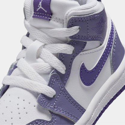 Jordan 1 Mid Dusty Amethyst White Court Purple (TD)