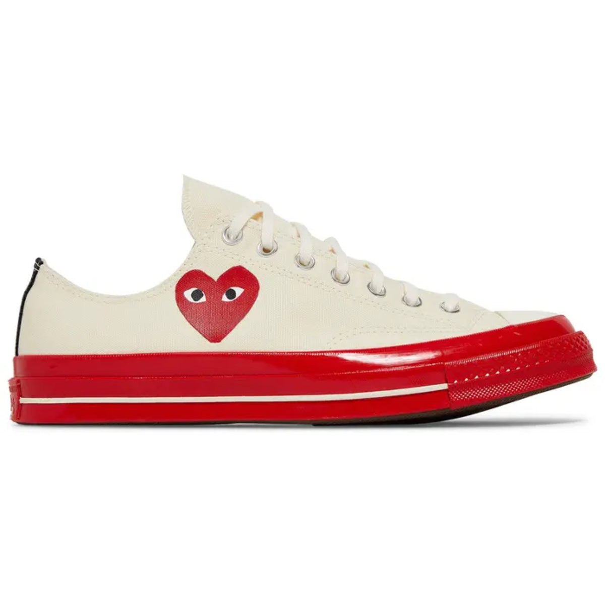 Converse Chuck Taylor All-Star 70 Ox Comme des Garcons PLAY Egret Red Midsole
