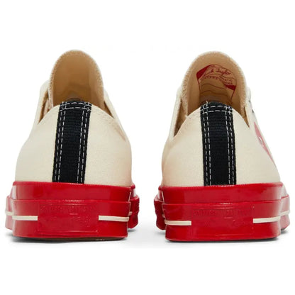 Converse Chuck Taylor All-Star 70 Ox Comme des Garcons PLAY Egret Red Midsole