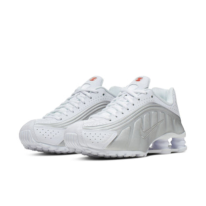 Nike Shox R4 (White/White-Metallic Silver-Max Orange)