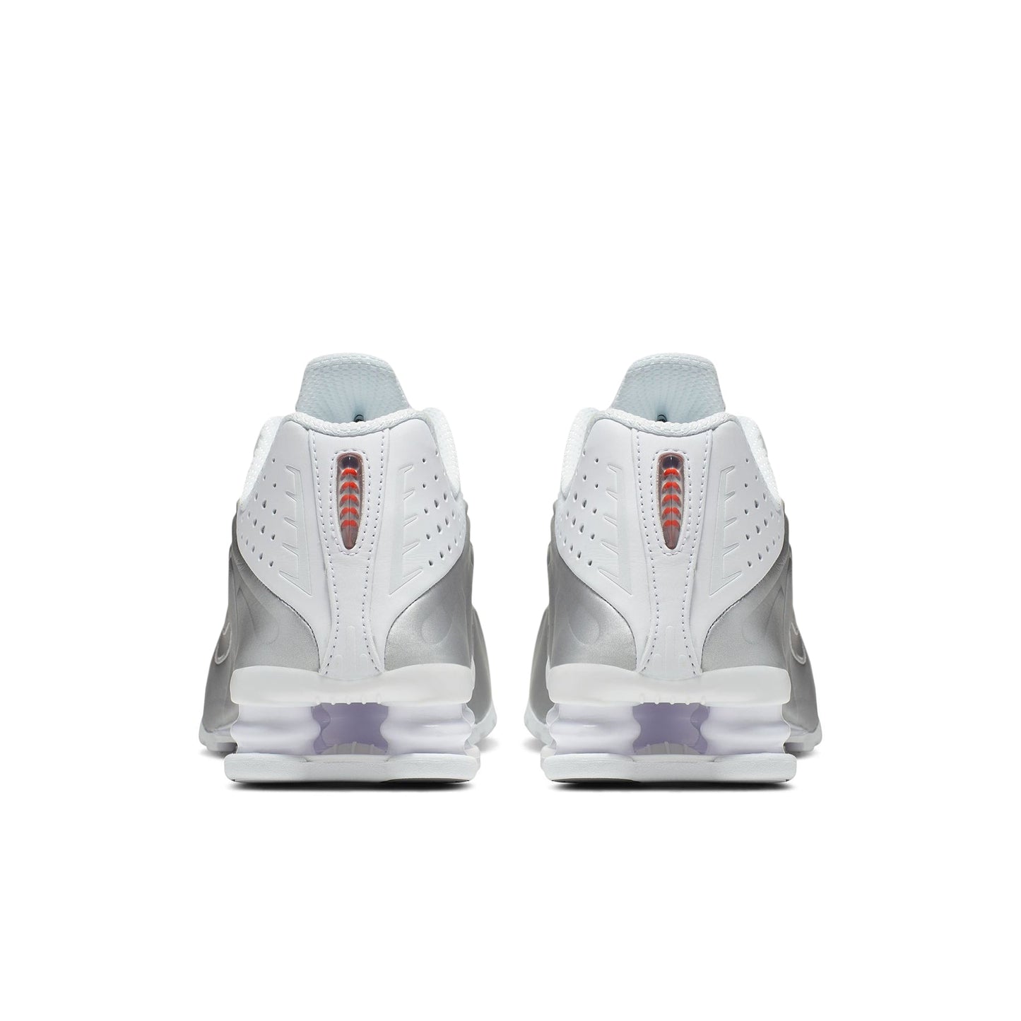 Nike Shox R4 (White/White-Metallic Silver-Max Orange)