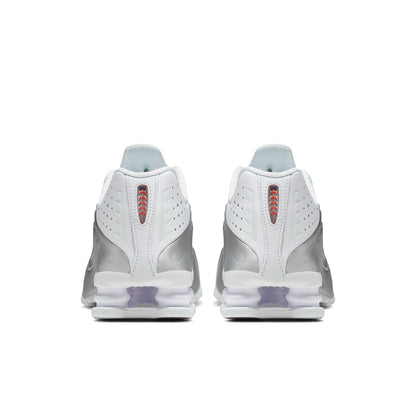 Nike Shox R4 (White/White-Metallic Silver-Max Orange)