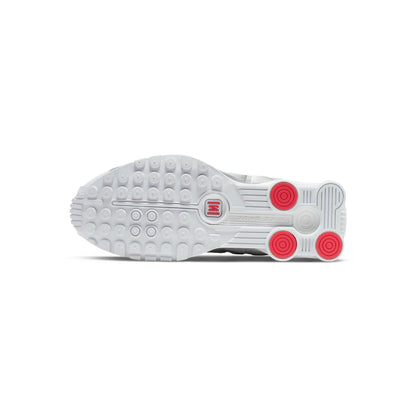 Nike Shox R4 (White/White-Metallic Silver-Max Orange)
