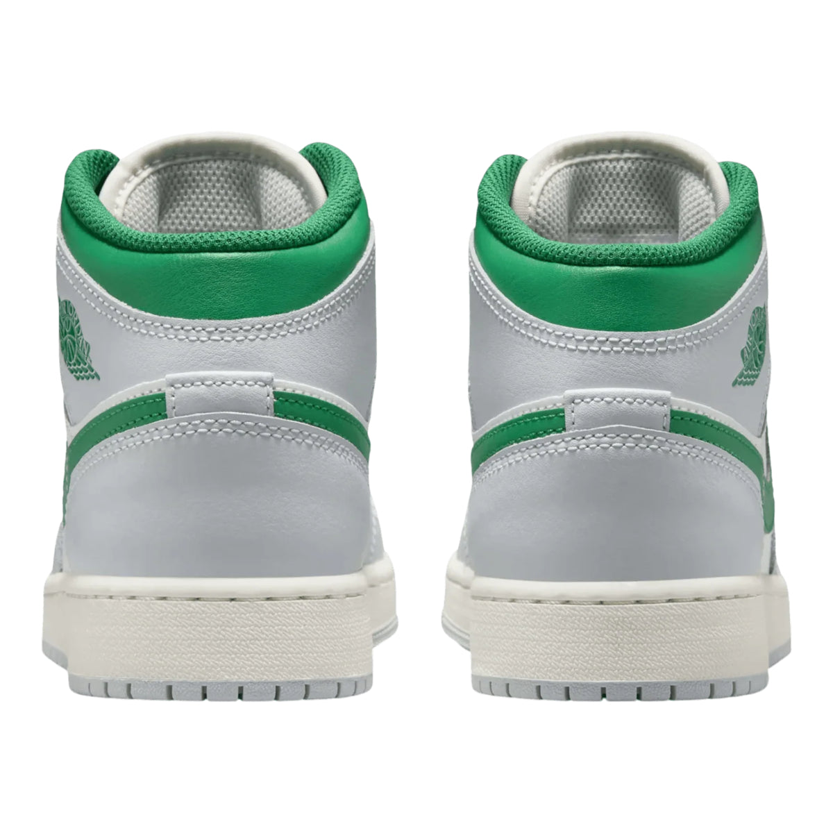 Jordan 1 Mid White Pure Platinum Pine Green (GS)