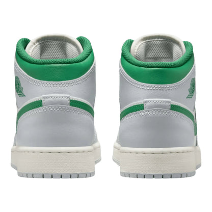Jordan 1 Mid White Pure Platinum Pine Green (GS)
