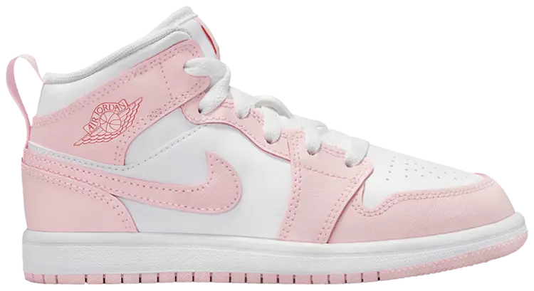 Jordan 1 Mid Pink Foam Fire Red White (PS)