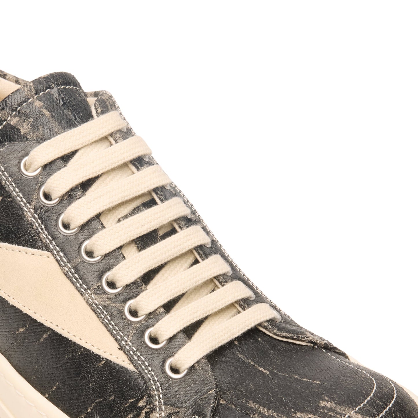 DRKSHDW DRKSHDW Vintage Sneaks (Black washed foil/Milk/Milk)