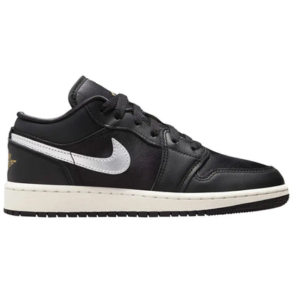 Jordan 1 Low SE Black Silver Sail Gold (GS)