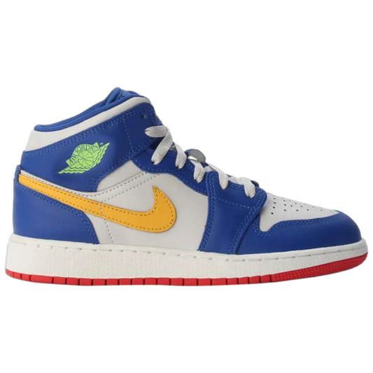 Jordan 1 Mid Racer Blue Red Gold (GS)