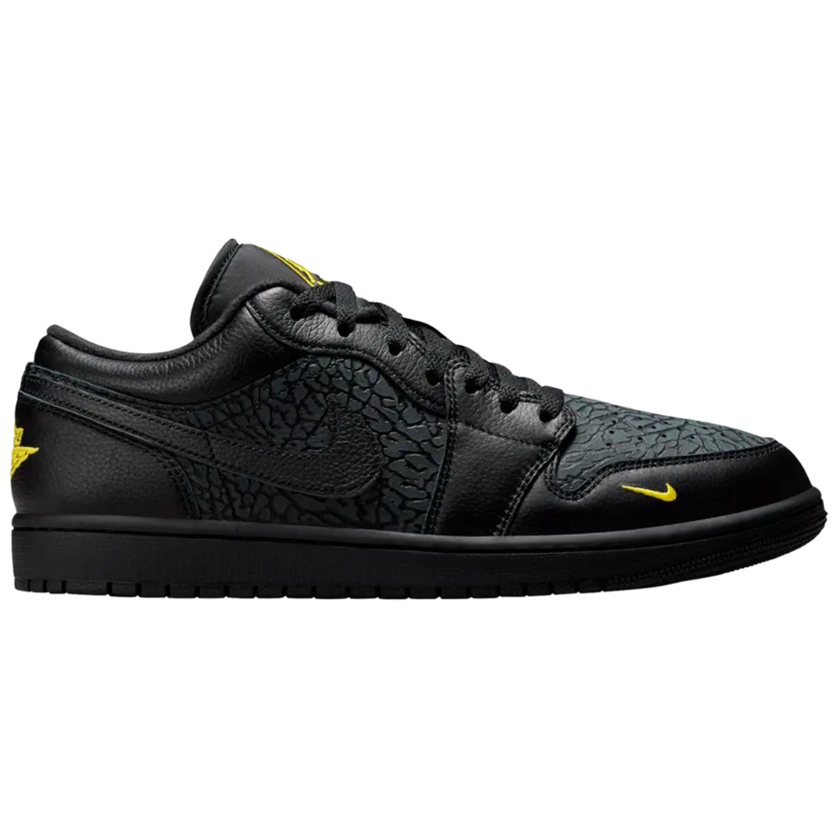 Jordan 1 Low Black Elephant Print