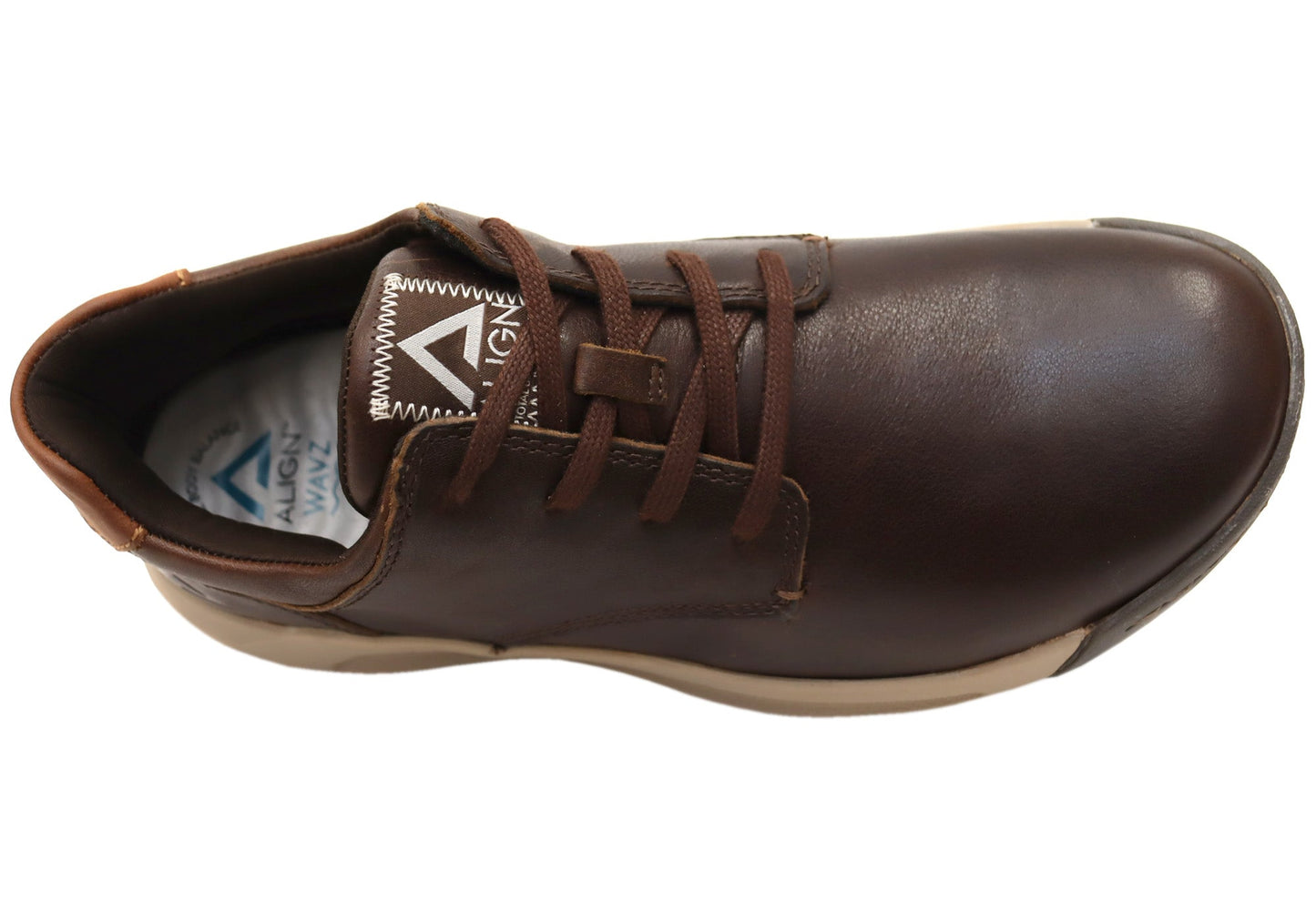 Align Erwin Mens Supportive Leather Wide Fit Comfortable Lace Up Shoes