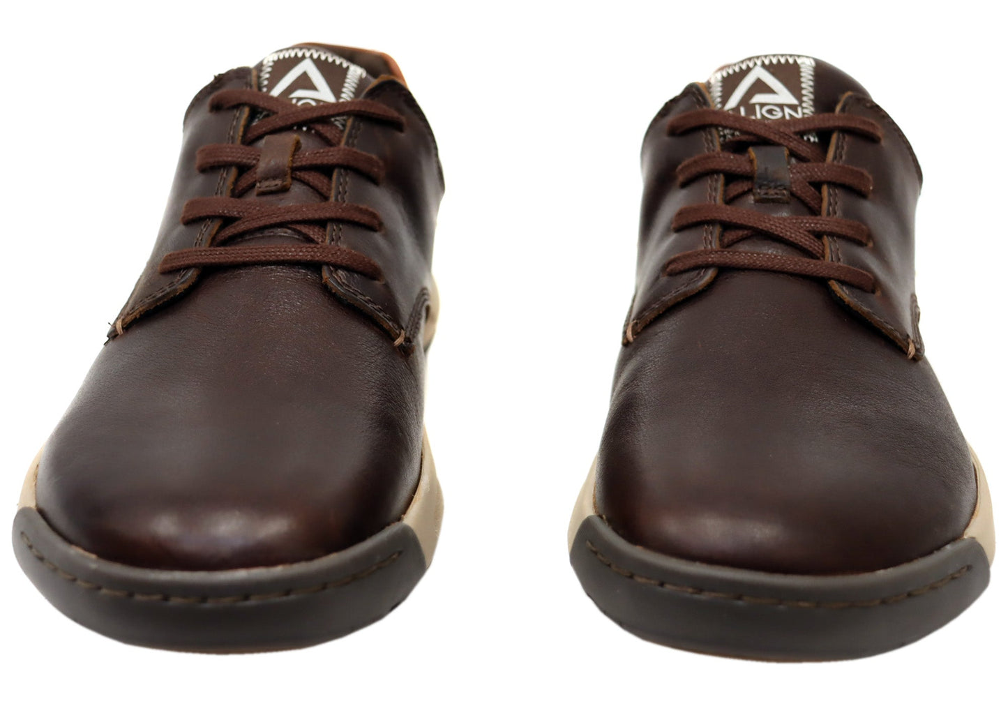 Align Erwin Mens Supportive Leather Wide Fit Comfortable Lace Up Shoes
