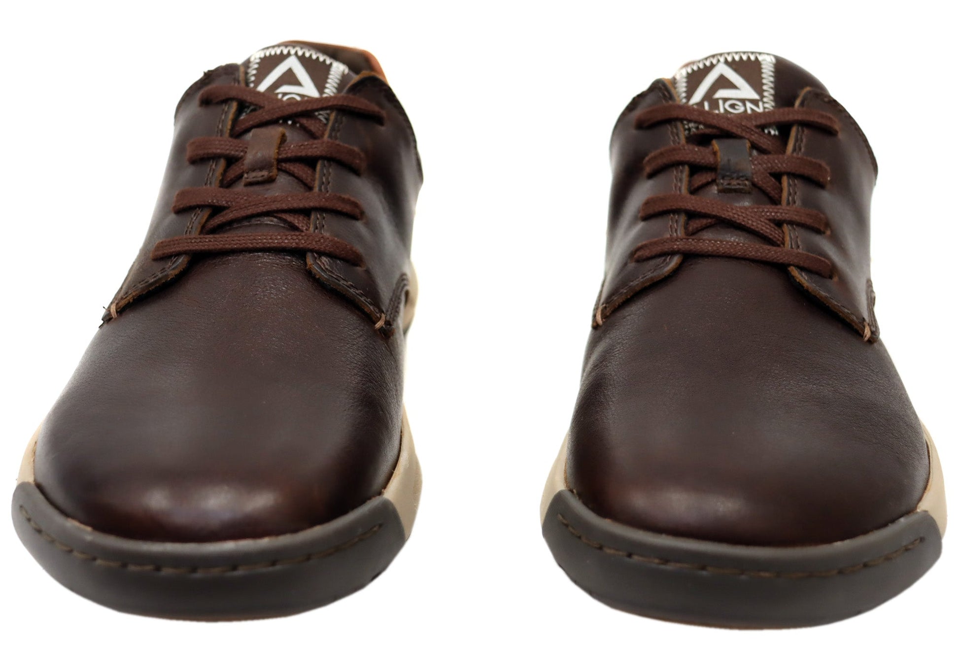 Align Erwin Mens Supportive Leather Wide Fit Comfortable Lace Up Shoes