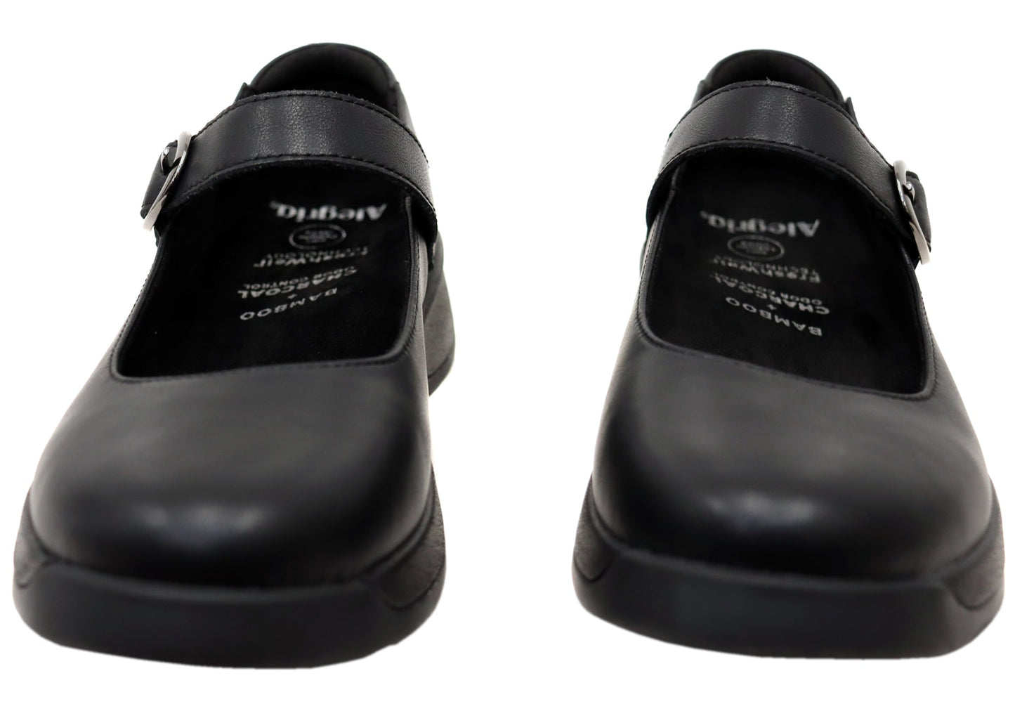 Alegria Jazmine Womens Comfortable Leather Mary Jane Shoes Black Nappa