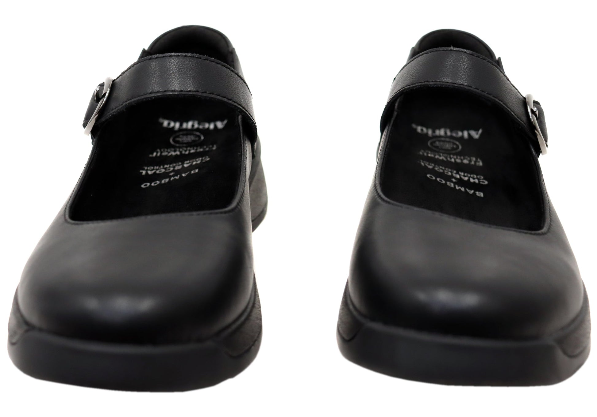 Alegria Jazmine Womens Comfortable Leather Mary Jane Shoes Black Nappa