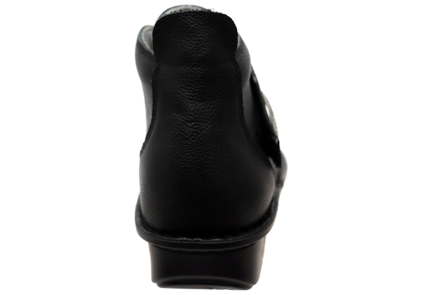 Alegria Caiti Womens Leather Ankle Boots With Adjustable Strap