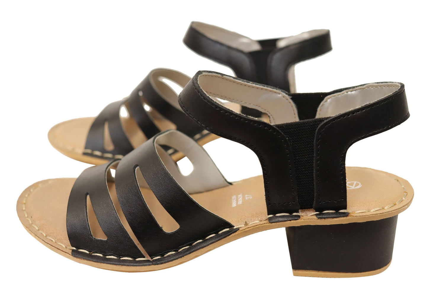 Andacco Joclyn Womens Comfortable Brazilian Leather Low Heel Sandals