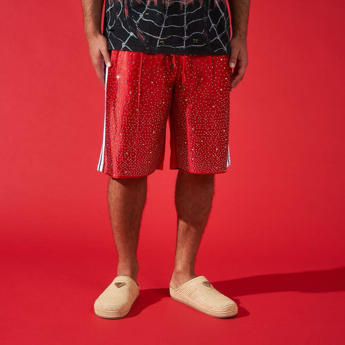 DUAA ''FLOURISH'' RED STONE TRACK SHORT