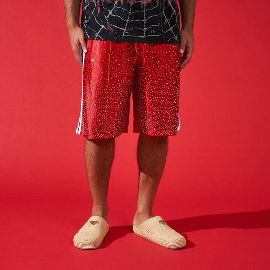 DUAA ''FLOURISH'' RED STONE TRACK SHORT