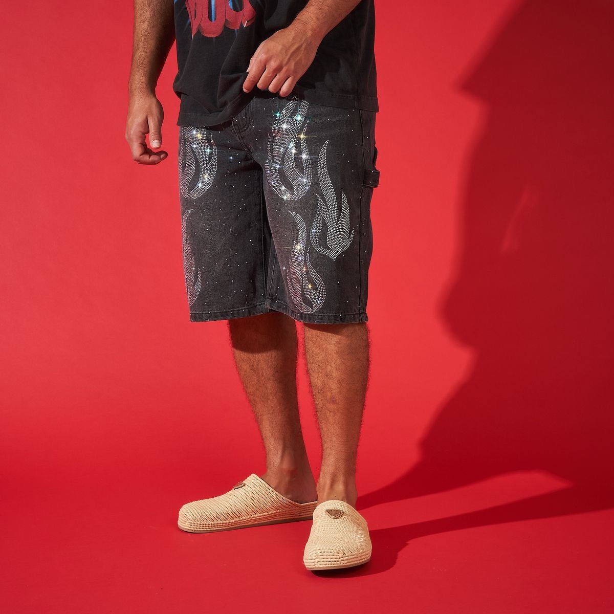 DUAA ''THRIVING'' FLAME STONE DENIM SHORT